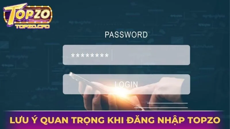 Lưu ý quan trọng khi người chơi đăng nhập Topzo
